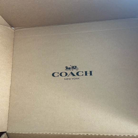 Dark Brown Leather Bag with Gold Accents Kisslock Coach - Picture 9 of 9